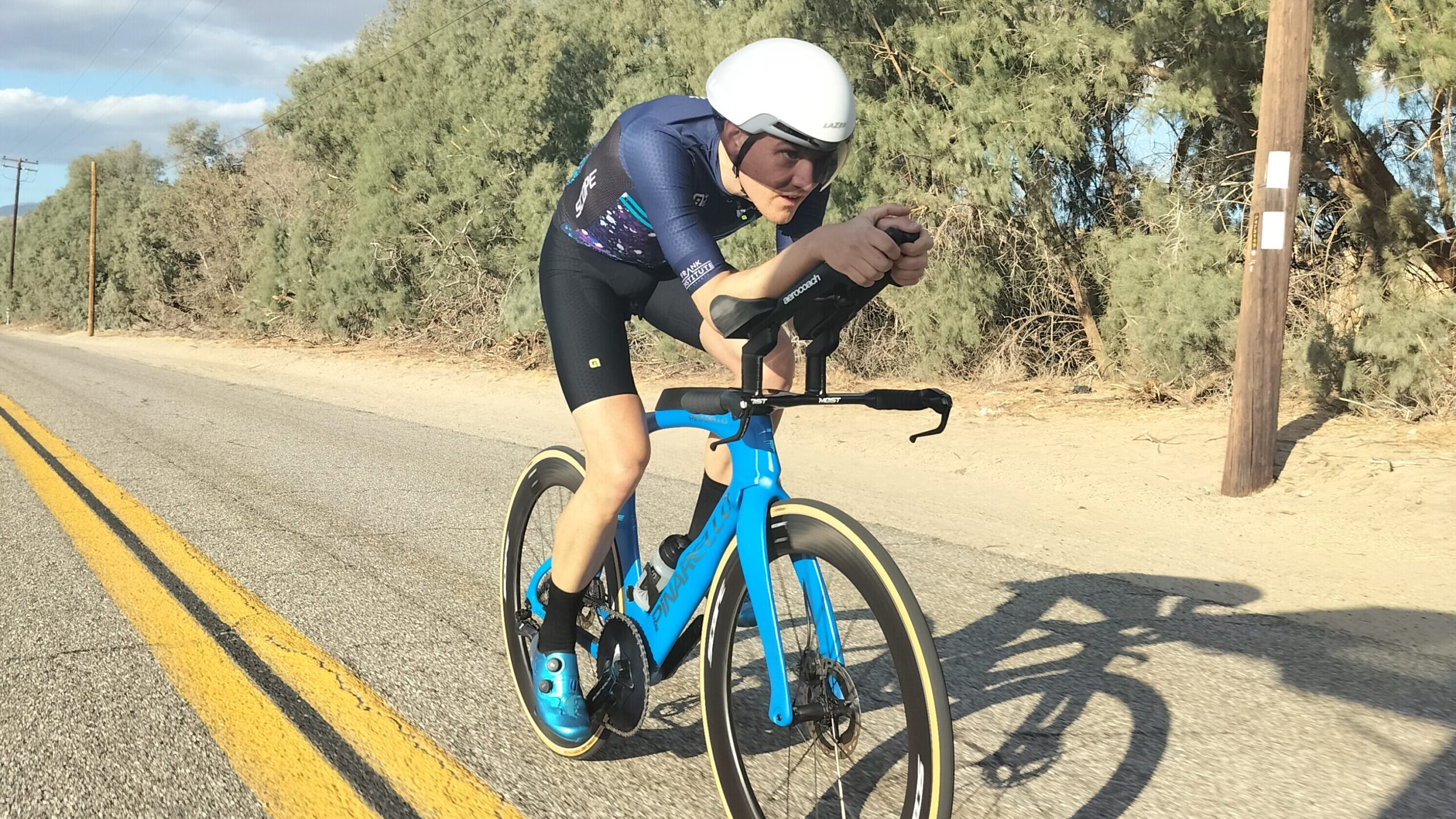 Mads Frank racing through Borrego Springs at the 24-Hour World Championships